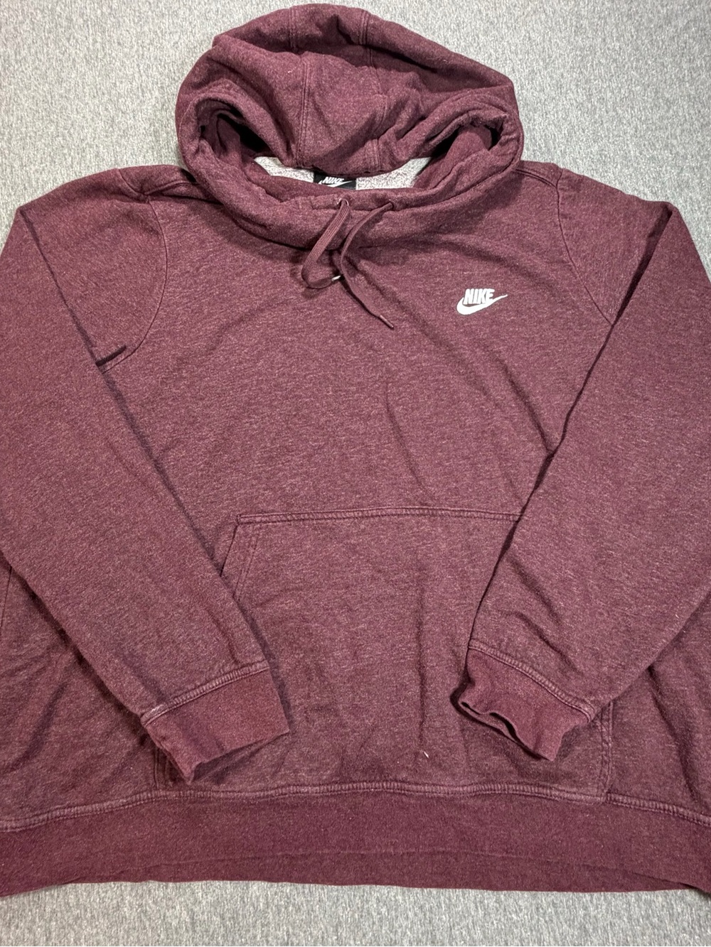 Nike Women’s 2X Fleece Cowl Neck Hoodie Sportswear Maroon Red Sweatshirt